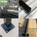 Recinzione in ferro battuto in metallo in metallo nero